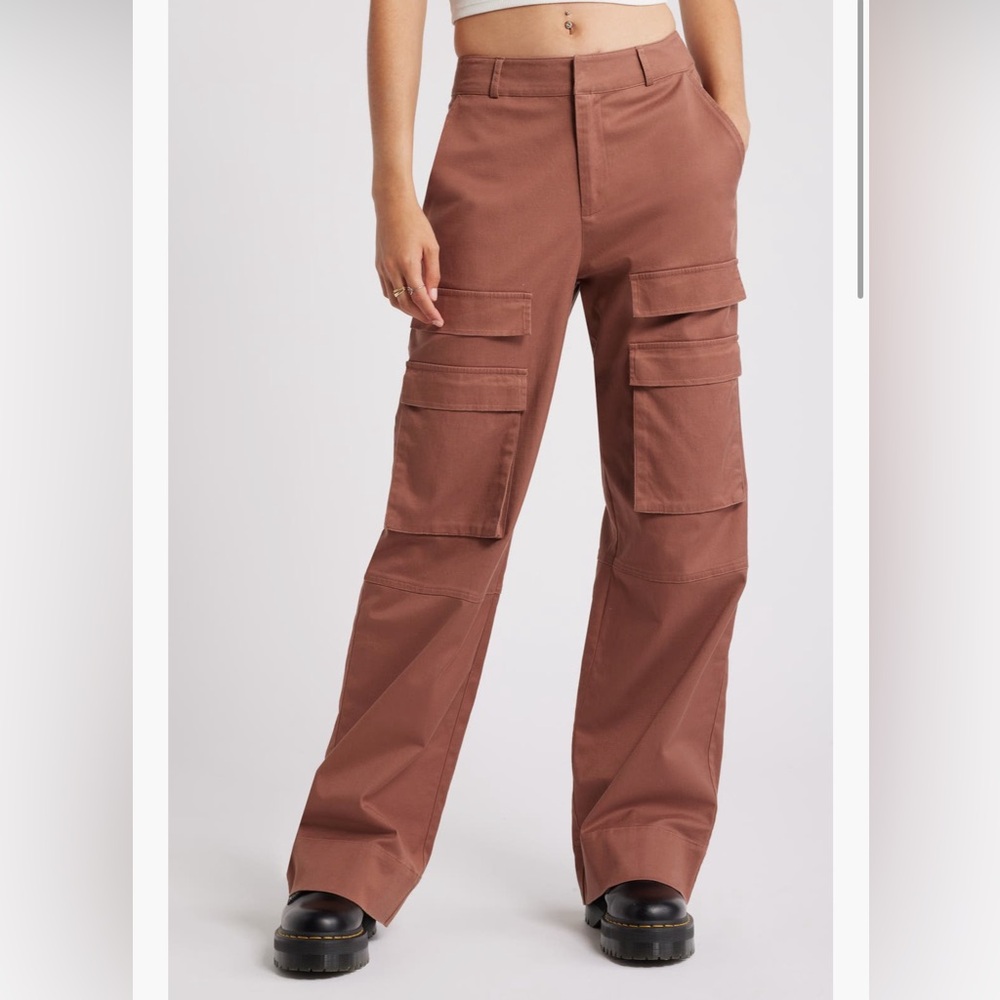 Nordstrom NWT Brown high waisted wide leg Pants